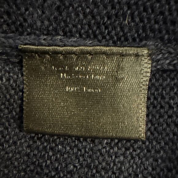 Jenni Kayne Size M Wool Sweater Dress Navy Blue Short Sleeve Knee Length - Picture 5 of 9